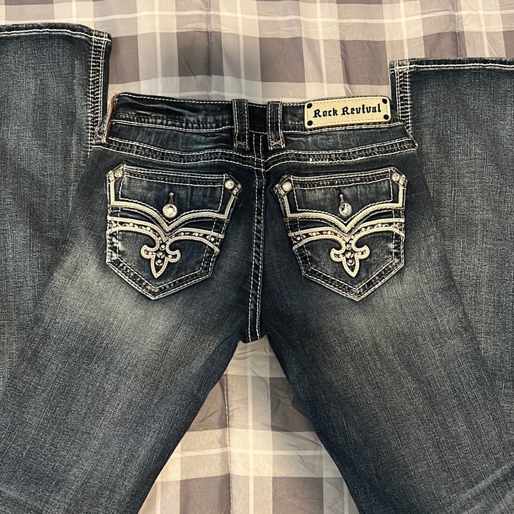Woman’s Rock Revival Boot Cut Jeans size 28/33 long